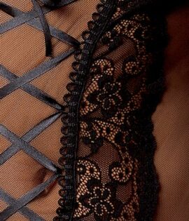 Marcelle Black Corset Detail
